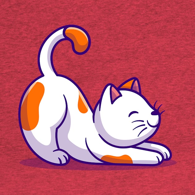 Cute Stretching Cat by MaiKStore